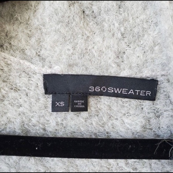 360 SWEATER | Gray Alpaca Camilla Cardigan | XS - Picture 2 of 6